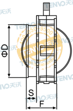 V1FS粉体蝶阀结构图