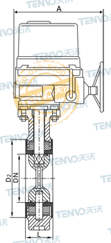 D971F46电动对夹式衬氟蝶阀结构图