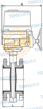 电动法兰软密封蝶阀结构图