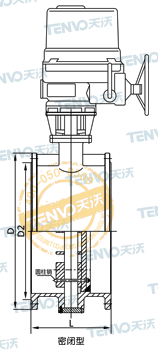 电动通风蝶阀结构图