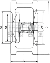 H72H型对夹式止回阀结构图