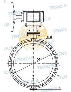 法兰式通风蝶阀结构图