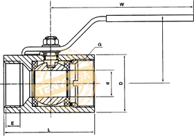 广式内螺纹球阀结构图
