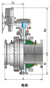 铸钢电动GB国标固定球阀结构图