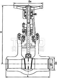 高温高压焊接闸阀结构图