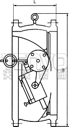 重锤蝶式缓冲止回阀结构图