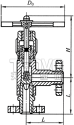J44H角式截止阀结构图