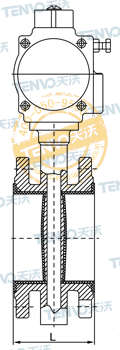气动法兰软密封蝶阀结构图