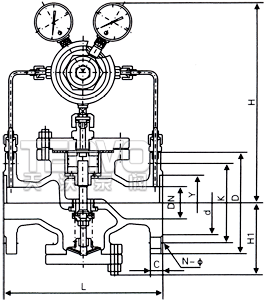 YK43F气体减压阀结构图