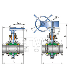 手动全焊接固定球阀结构图