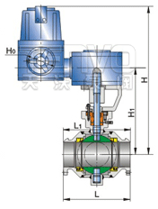 电动全焊接固定球阀结构图