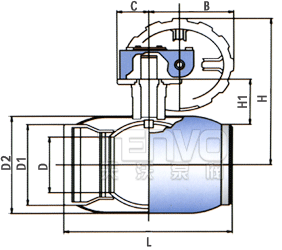 （焊接连接）蜗轮缩径全焊接球阀结构图