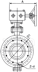 法兰式日标蝶阀结构图