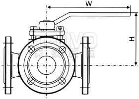 T型三通球阀结构图