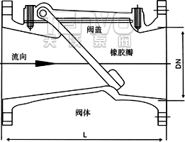 SFCV橡胶瓣止回阀结构图