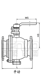 手柄式金属硬密封固定球阀结构图