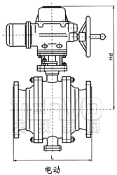 电动金属硬密封固定球阀结构图
