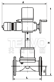 ZAZT型电动隔膜调节阀结构图