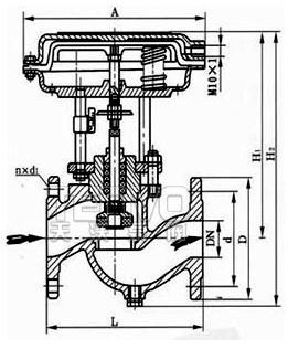 ZMAQ-162、ZMBQ-162气动薄膜切断阀结构图